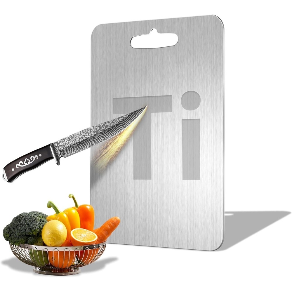 Titanium Cutting Board Antibacterial Rust Resistant Metal Kitchen Chopping Board